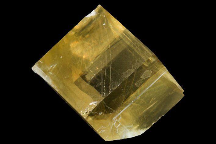 Cleaved Honey Calcite Rhombohedron - India #168988